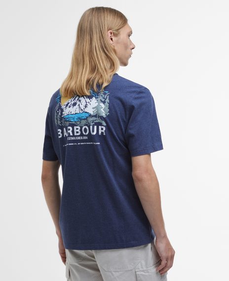 Barbour Perham Grafikus Póló — Indigó