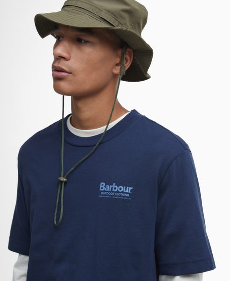 Barbour Thornley Relaxed Graphic Póló — Klasszikus Tengerészkék