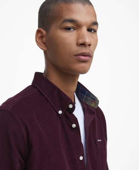 Barbour Ramsey Tailored Shirt — Bordeaux