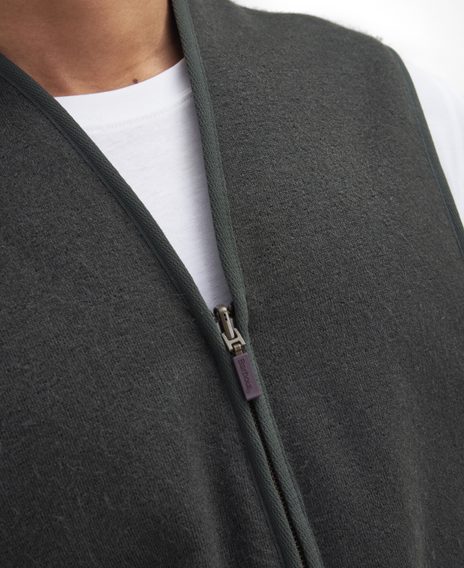 Barbour Warm Pile Zip-In Liner — Sage