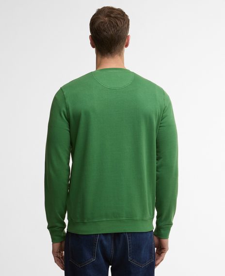 Barbour Washed Tartan Crew Neck Sweatshirt — Washed Green