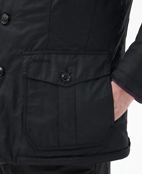 Barbour Winter Lutz Wax Jacket — Classic Black