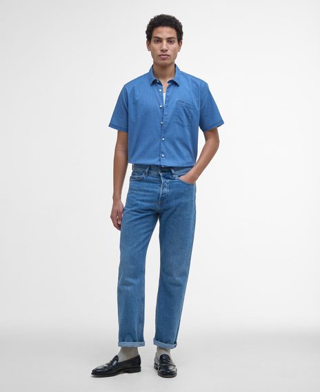 Barbour Pigment Dye Slub Short-Sleeved Shirt