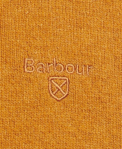 Barbour Essential Lambswool Crew Neck pulóver — Dark Copper