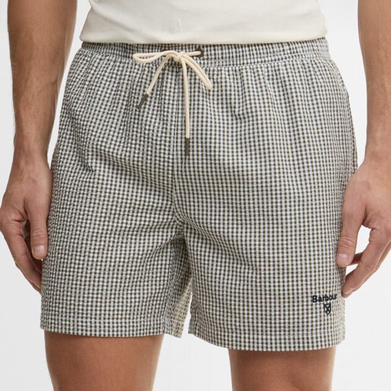 Barbour Gingham Seersucker Swim Shorts