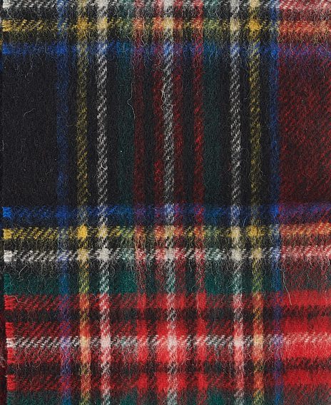 Barbour New Check Tartan Scarf — Black Stewart