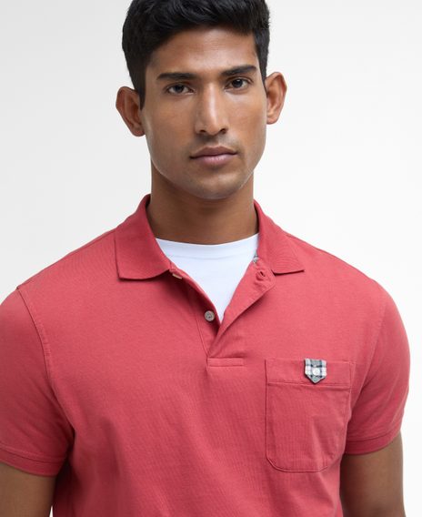 Barbour Tothill Szabott Fazonú Pólóing — Piros Fűszer