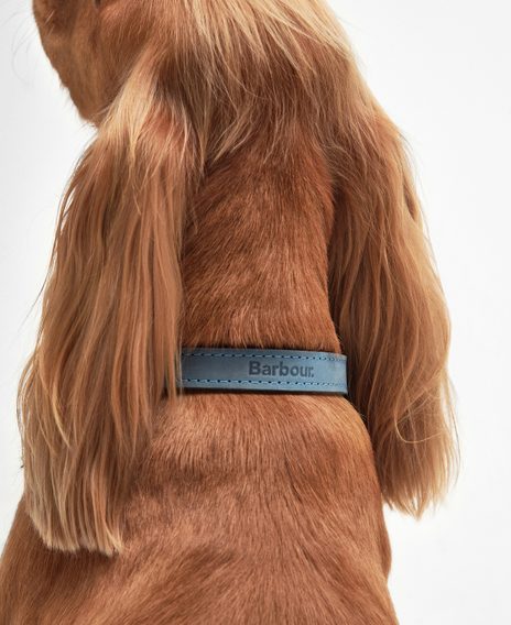 Barbour Leather Dog Collar — Classic Blue