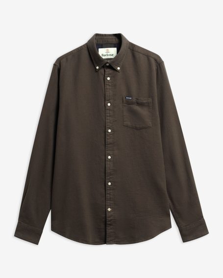 Barbour Buckley Tailored Herringbone Shirt — Sage