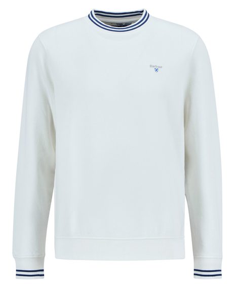 Barbour Rosford Tipped Sweatshirt — Whisper White