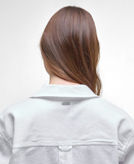 Barbour Cecile Relaxed Tunic Shirt — White