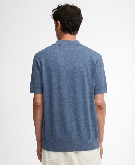 Barbour Muston Linen-Blend Knitted Polo Shirt