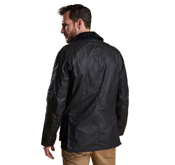 Barbour Ashby Wax Jacket — Navy