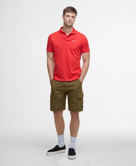 Barbour Active Tailored Fit Polo Shirt — Risk Red