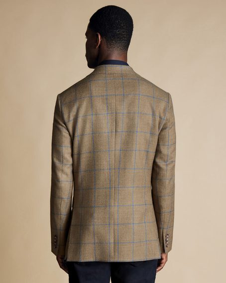 Charles Tyrwhitt Windowpane Wool Texture Jacket