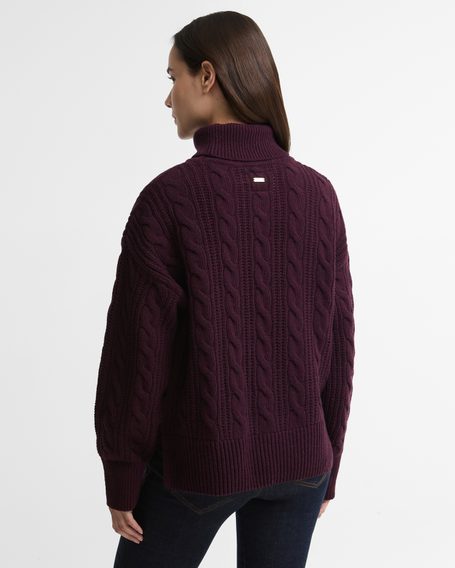 Barbour Agatha Wool Cable Knit Rollneck Jumper