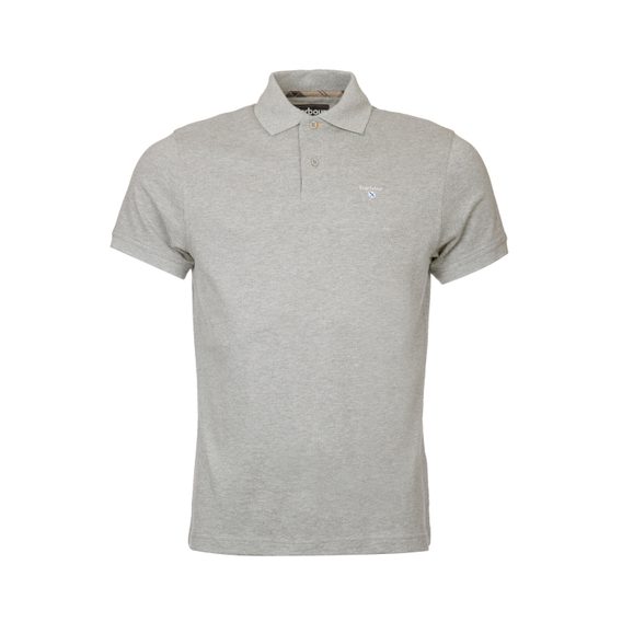Barbour Tartan Pique Polo Shirt — Grey Marl