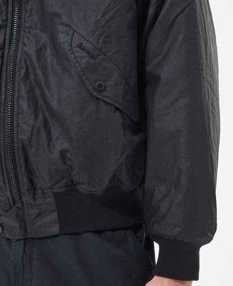 Barbour JBS Wax Flight Jacket — Classic Black