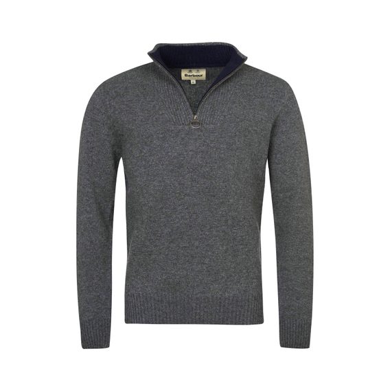 Barbour Nelson Essential Half Zip Sweatshirt — Storm Grey