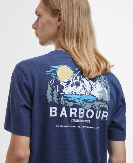 Barbour Perham Grafikus Póló — Indigó