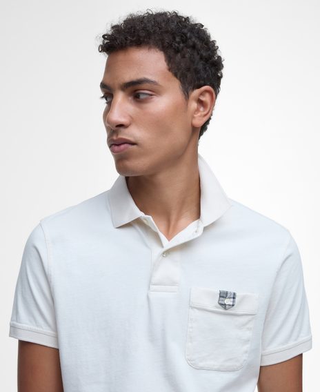 Barbour Tothill Tailored Fit Polo Shirt — Antique White