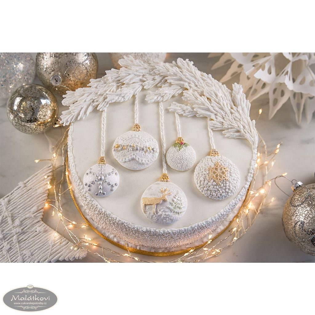 Cukrářské potřeby Malátkovi® - Silikonová forma na vánoční ozdoby -  Christmas Baubles - Karen Davis - Formičky na nepečené cukroví - Potřeby a  pomůcky