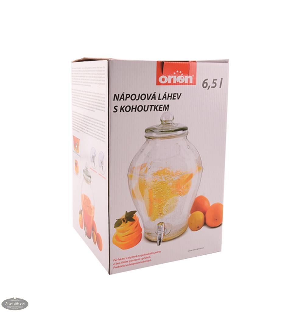 Cukrářské potřeby Malátkovi® - Láhev sklo+kohoutek APPLE 6,5 l - Orion CZ -  Všechno zboží