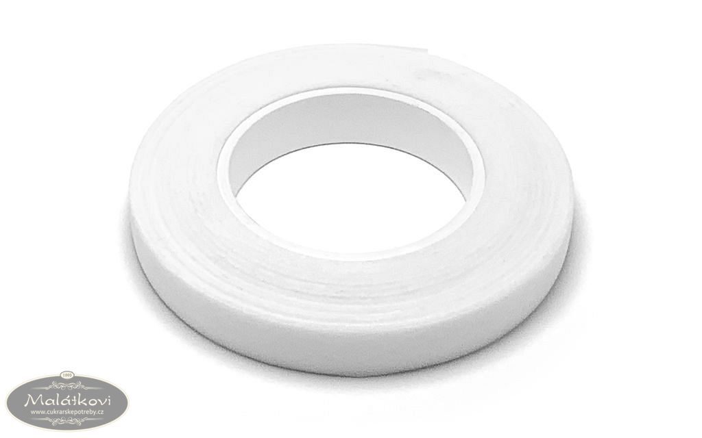 Cukrářské potřeby Malátkovi® - Začišťovací floristická páska bílá 12 mm -  Aranžovací dráty, pásky, pestíky - Modelovací pomůcky, Potřeby a pomůcky