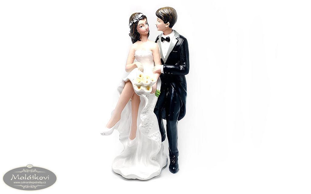 Cukrářské potřeby Malátkovi® - Elegantní nevěsta 19 cm - svatební figurky  na dort - Modecor - Svatební figury - Dekorace nejedlé
