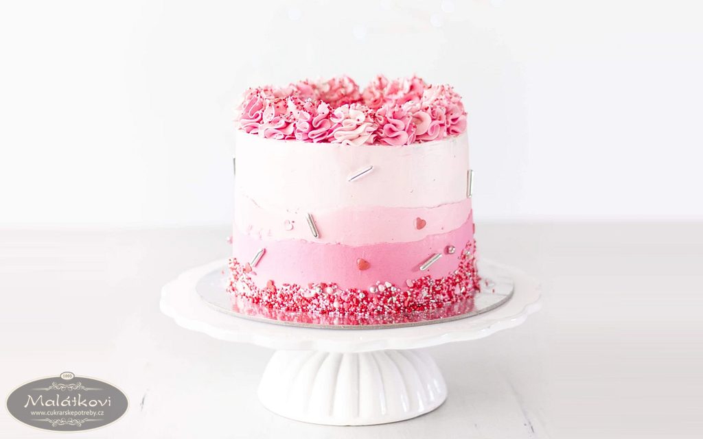 Cukrářské potřeby Malátkovi® - Cukrové zdobení růžovo-bílé Be Mine 90 g -  Happy Sprinkles - Cukrářské zdobení - Jedlé dekorace a zdobení