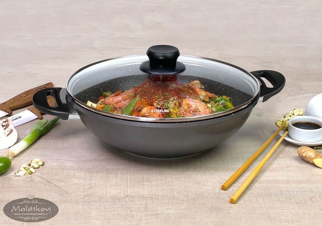 Extra Ablehnung Anruf pánev wok s poklicí s mramorovaným povrchem 32 cm  Summen Schaber Prognose