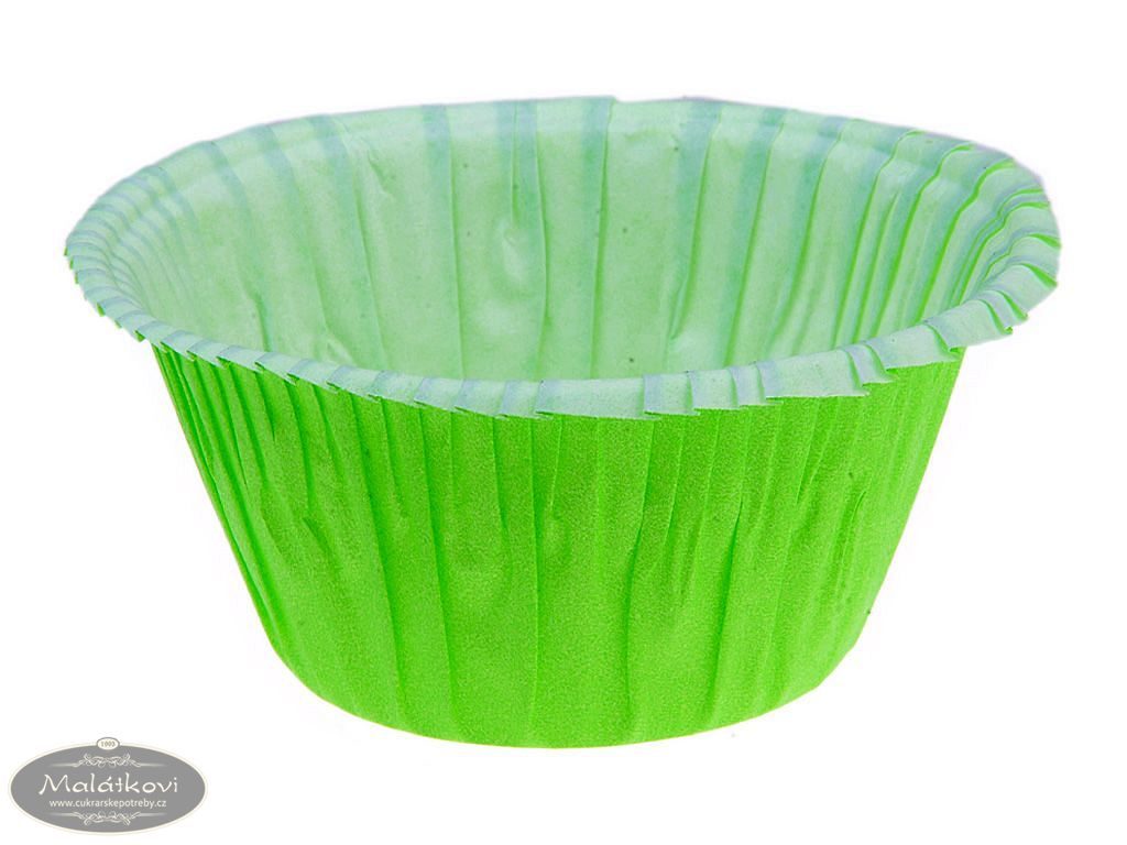 Cukrářské potřeby Malátkovi® - Pečící košíčky na muffiny samonosné - zelené  50 ks - Cukrářské košíčky - Potřeby a pomůcky