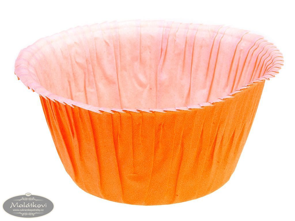 Cukrářské potřeby Malátkovi® - Pečící košíčky na muffiny samonosné -  oranžové 50 ks - Cukrářské košíčky - Potřeby a pomůcky