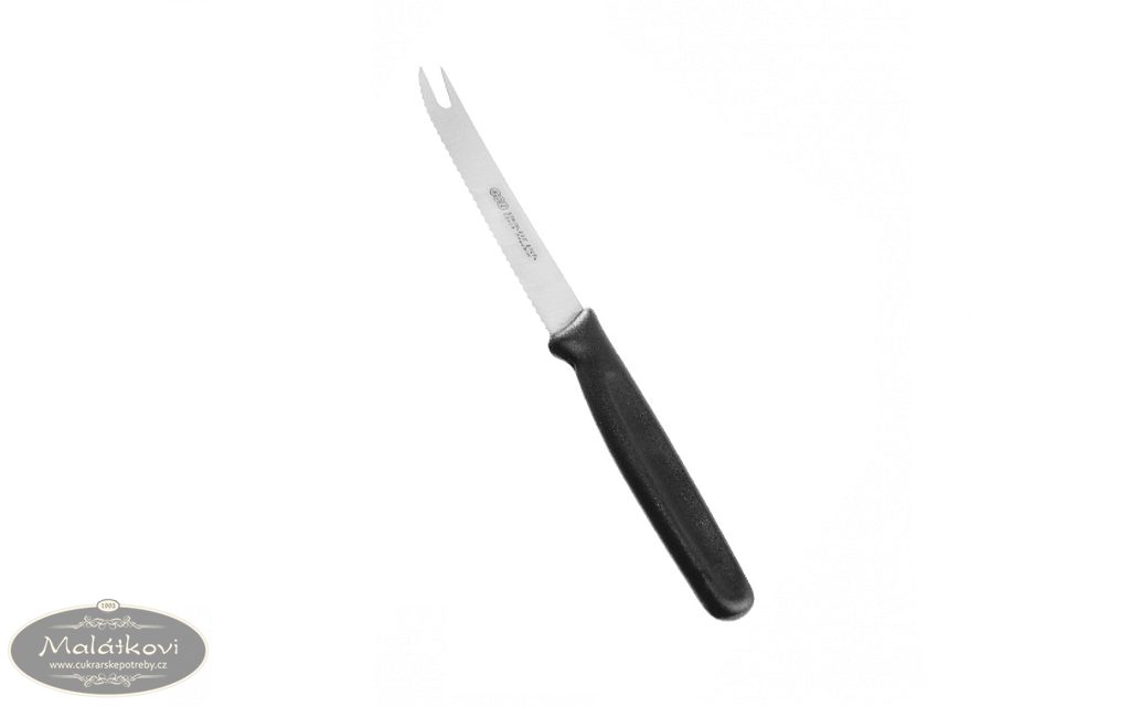 Cukrářské potřeby Malátkovi® - Svačinový nůž se zdvojenou špičkou a zubatým  ostřím - 11 cm - KDS Sedlčany - Všechno zboží