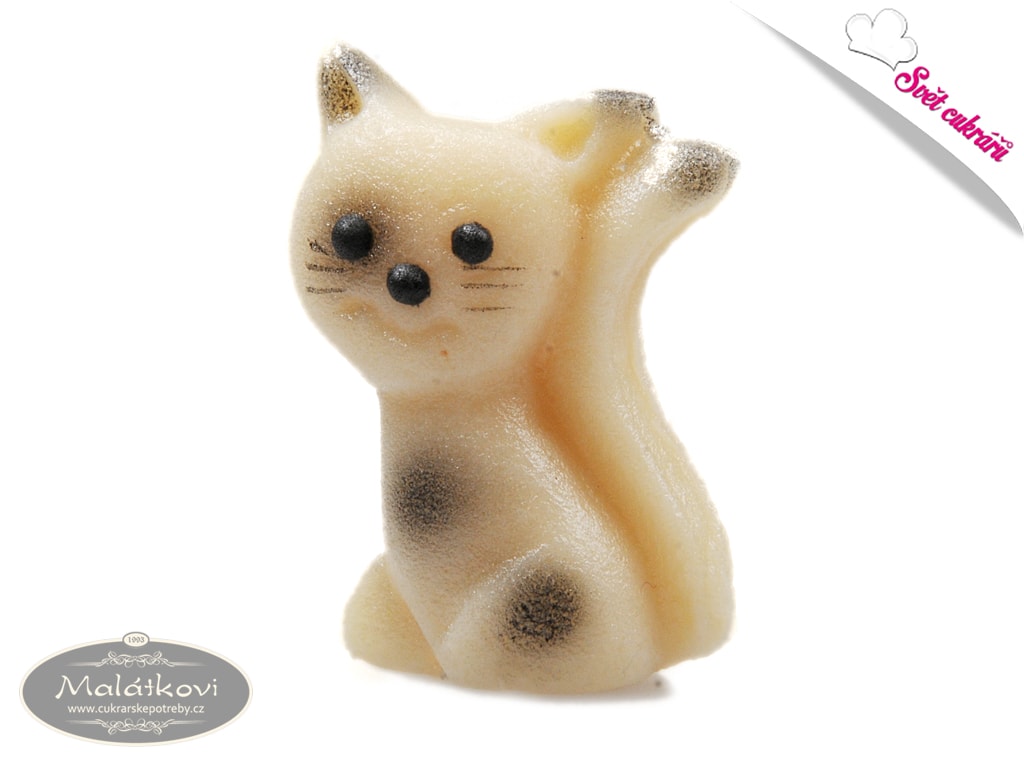 Cukrářské potřeby Malátkovi® - Kočička - malá zvířátka - marcipánová  figurka na dort - Frischmann - Marcipánové figurky - Jedlé dekorace a  zdobení