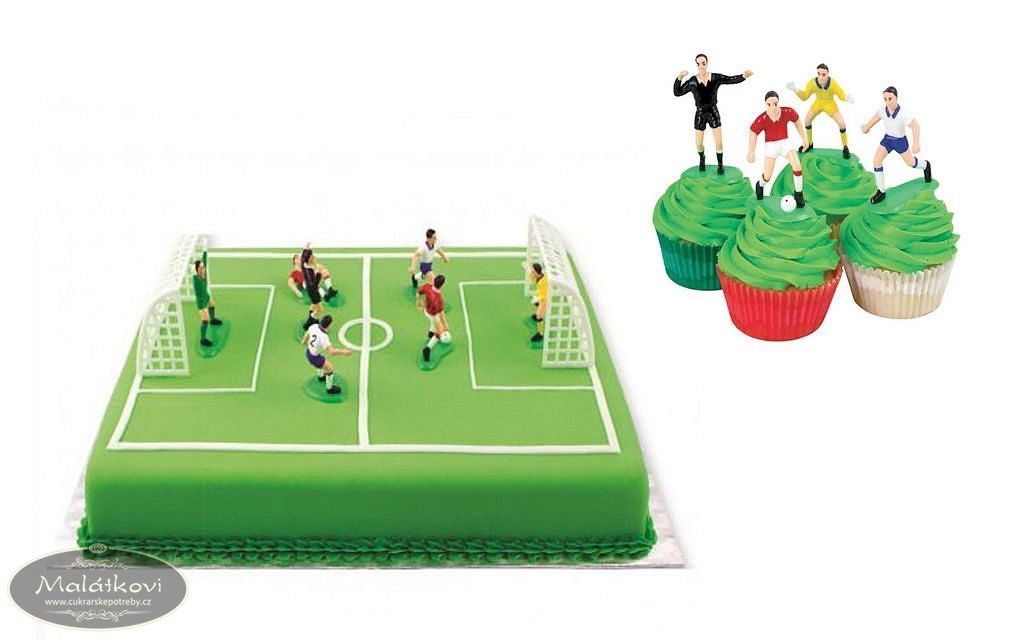 Cukrářské potřeby Malátkovi® - Figurky na dort - Fotbal 9 ks - Sportovní a  hobby figury - Dekorace nejedlé