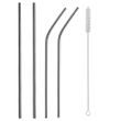 Nesmrtelné brčko nerezové - sada 4 ks - 21,5 cm + kartáček na čištění