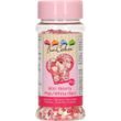 Cukrové zdobení Mini srdíčka - růžová/bílá/červená - 60 g