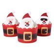 Vánoční sada na zdobení cupcakes - Emoji Santa (sada 6)