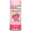 Růžový dekorační cukr krystal - 80 g