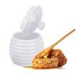 Dóza na med se lžíčkou WHITE