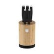 Sada nožů se stojanem BAMBOO 6 ks Matt Black Collection