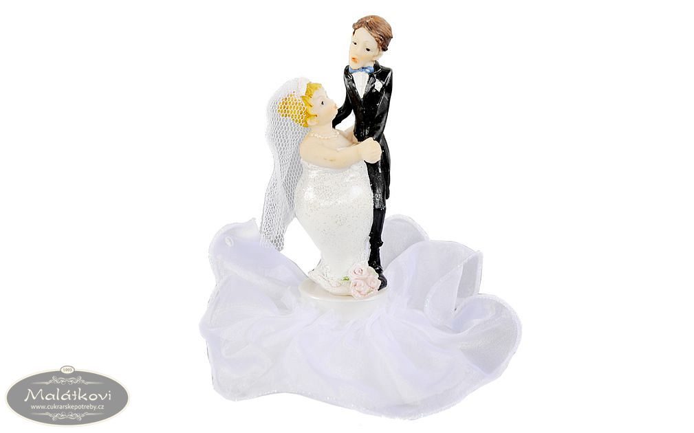 Cukrářské potřeby Malátkovi® - Novomanželé 17 cm - svatební figurky na dort  - svatební figurky na dort - Modecor - Svatební figury - Dekorace nejedlé