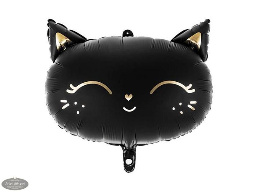 Cukrářské potřeby Malátkovi® - Balón foliový kočka, 48 x 36 cm, černá -  Partydeco - Balónky - Oslavy a party