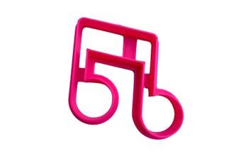 Vykrajovátko Nota dvojitá - hudba - 3D tisk