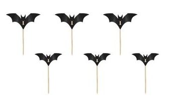 Zapichovátka do cupcaku netopýři - netopýr - Halloween - 6 ks