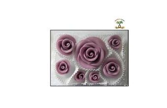 Dortová sada růží - fialové fialové