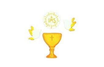 První svaté přijímání – kalich a holubice (cukrová dekorace)