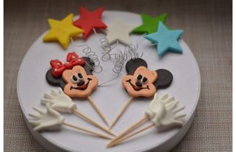 Cukrové 2D (dvourozměrné) zápichy Mickey & Minnie