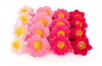 Modelované kytičky 6 červené (DecorHmota)